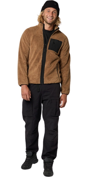 2026 Mystic Mens Dark Tech Series Teddy Zip Thru Fleece 35104.23 - Slate Brown